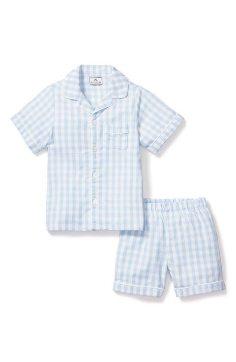 Kids' Gingham Pajama Short Set