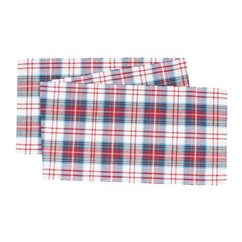 C & F Home C&f Home Morris Plaid Red And Green Woven Table Runner 13" X 72" In Red