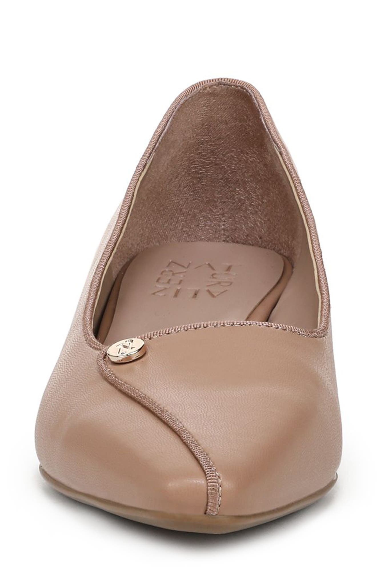 Naturalizer Georgia Pointed Toe Pump, Alternate, color, Taupe Faux Leather
