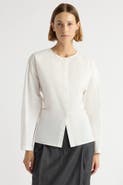 Modern Citizen Jinsol Cinch-Waist Cotton Poplin Blouse