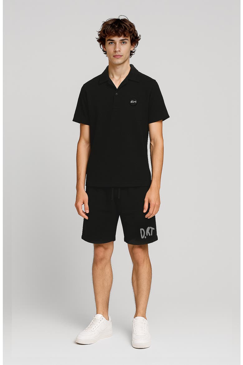 Vacay Cotton Polo, Alternate, color, BLACK