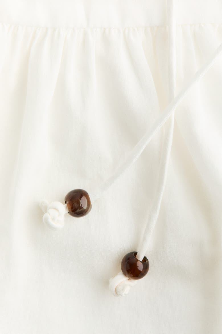 Tie-belt Shirt Dress, Alternate, color, Cream