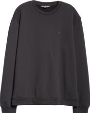 Acne Studios Embroidered Face Patch Fleece Sweatshirt