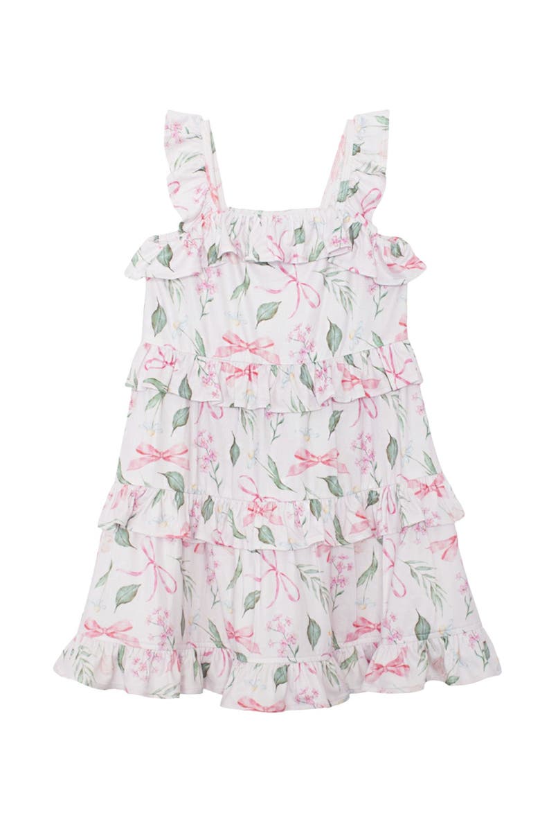 Mabel + Honey Rosie Ribbons Ruffled Tank Dress, Main, color, Pink