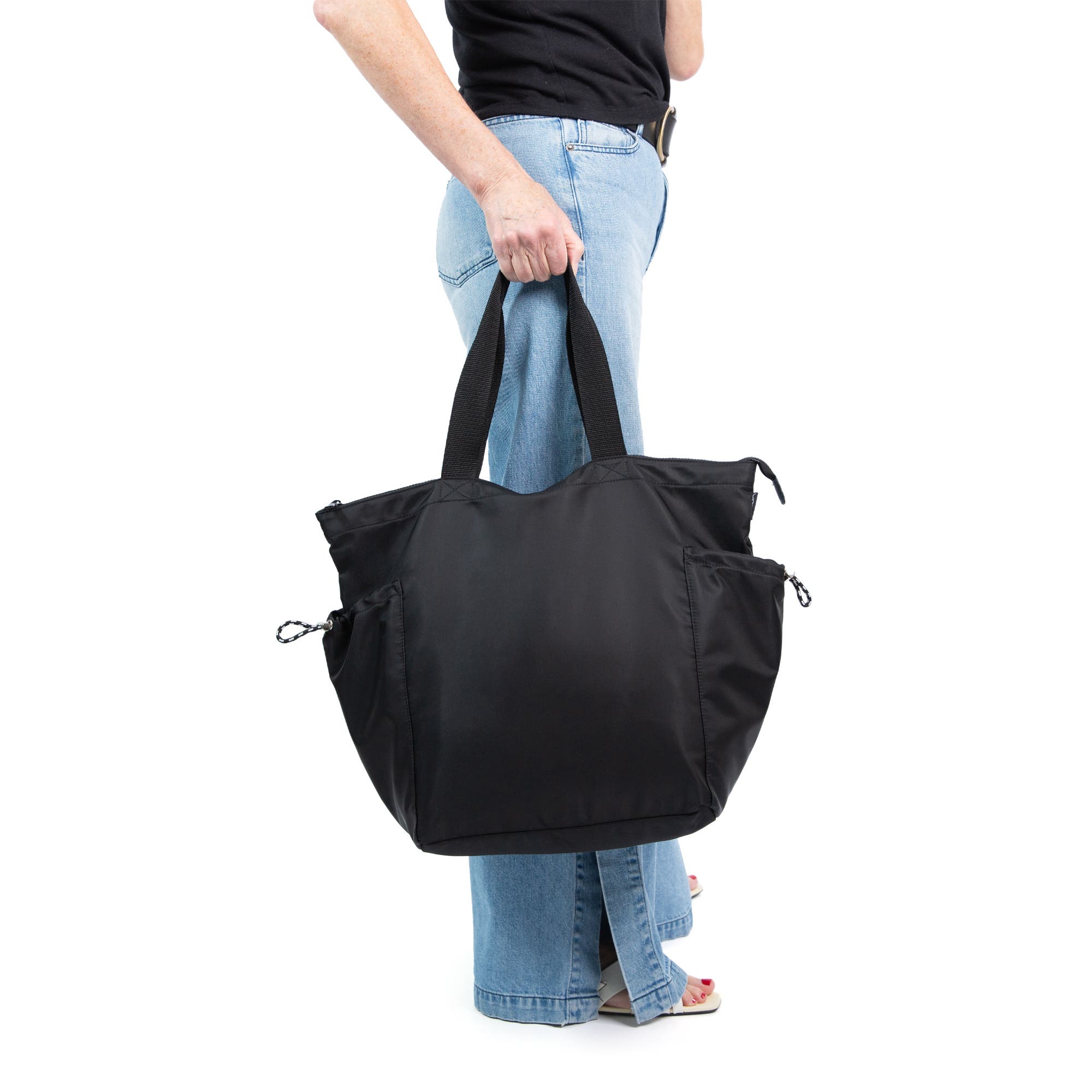 BYBBA The Ripple Tote Bag, Alternate, color, Black