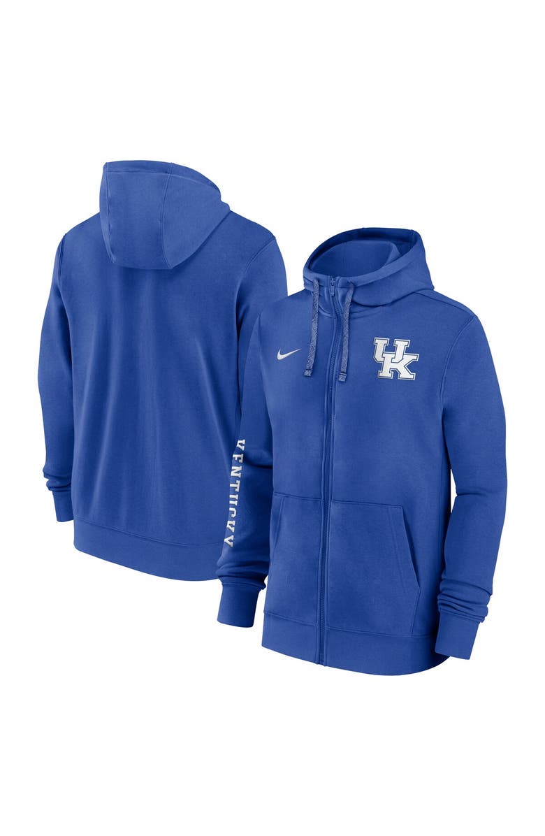 Nike Men's Nike Royal Kentucky Wildcats 2024 Sideline Full-Zip Hoodie, Main, color, 