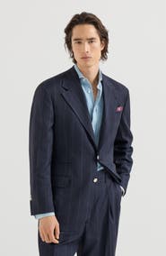 Brunello Cucinelli Virgin wool chalk stripe Tailor blazer