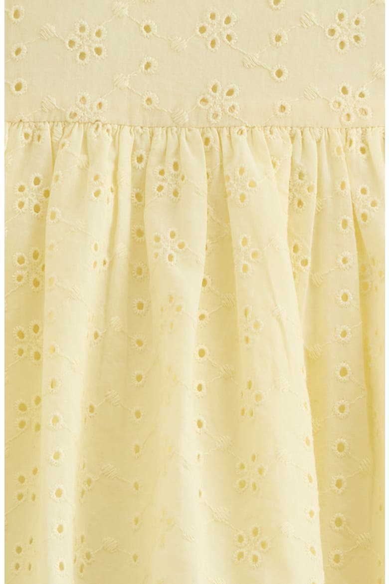Bubble Cotton Broderie Anglaise Dress with Bloomers, Alternate, color, YELLOW PASTEL