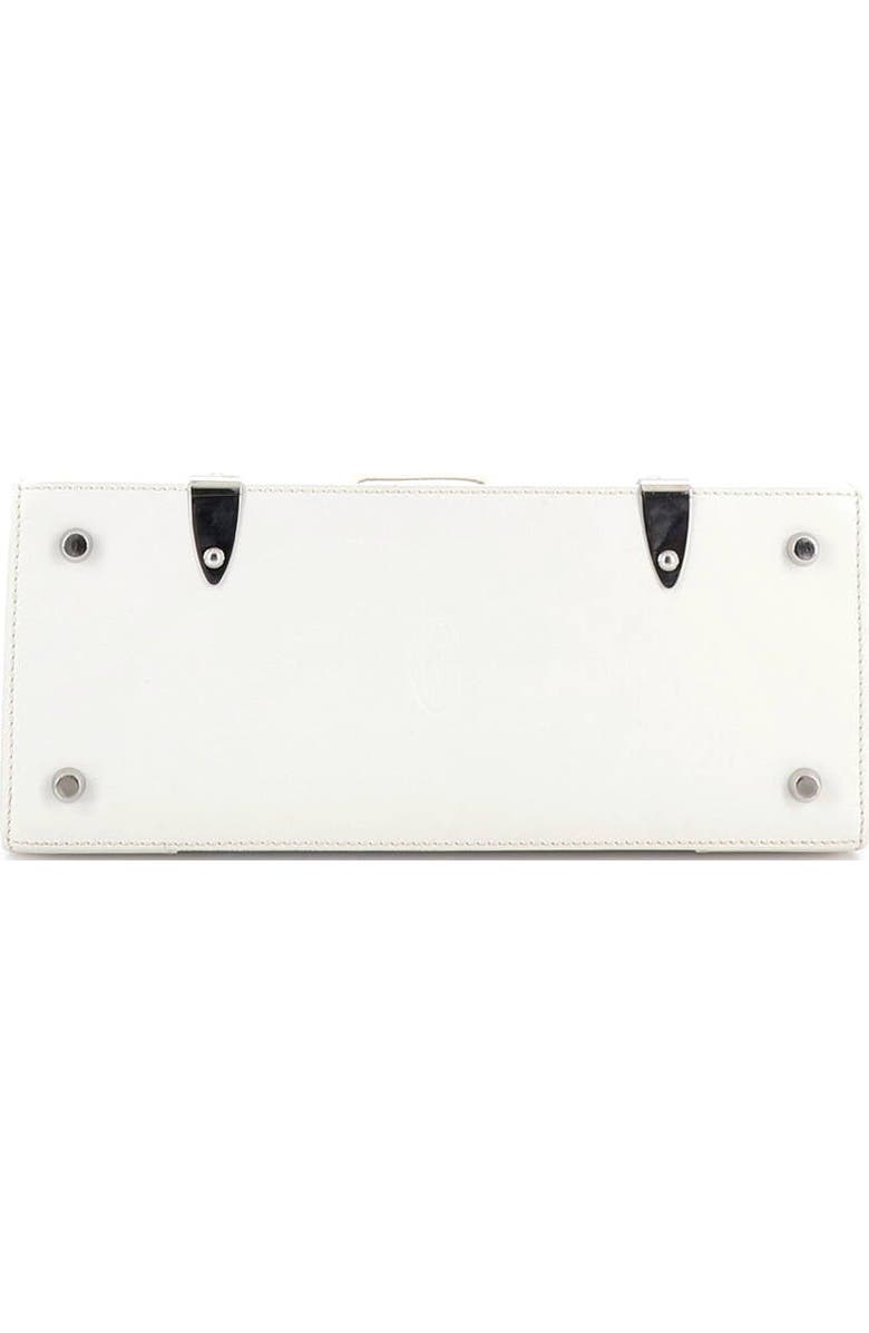 Pre-Owned Goyard Saigon Top Handle Bag Coated Canvas with Leather PM, Alternate, color, White