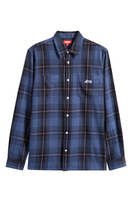 Icecream Jacob Flannel Button-up Shirt In Blue