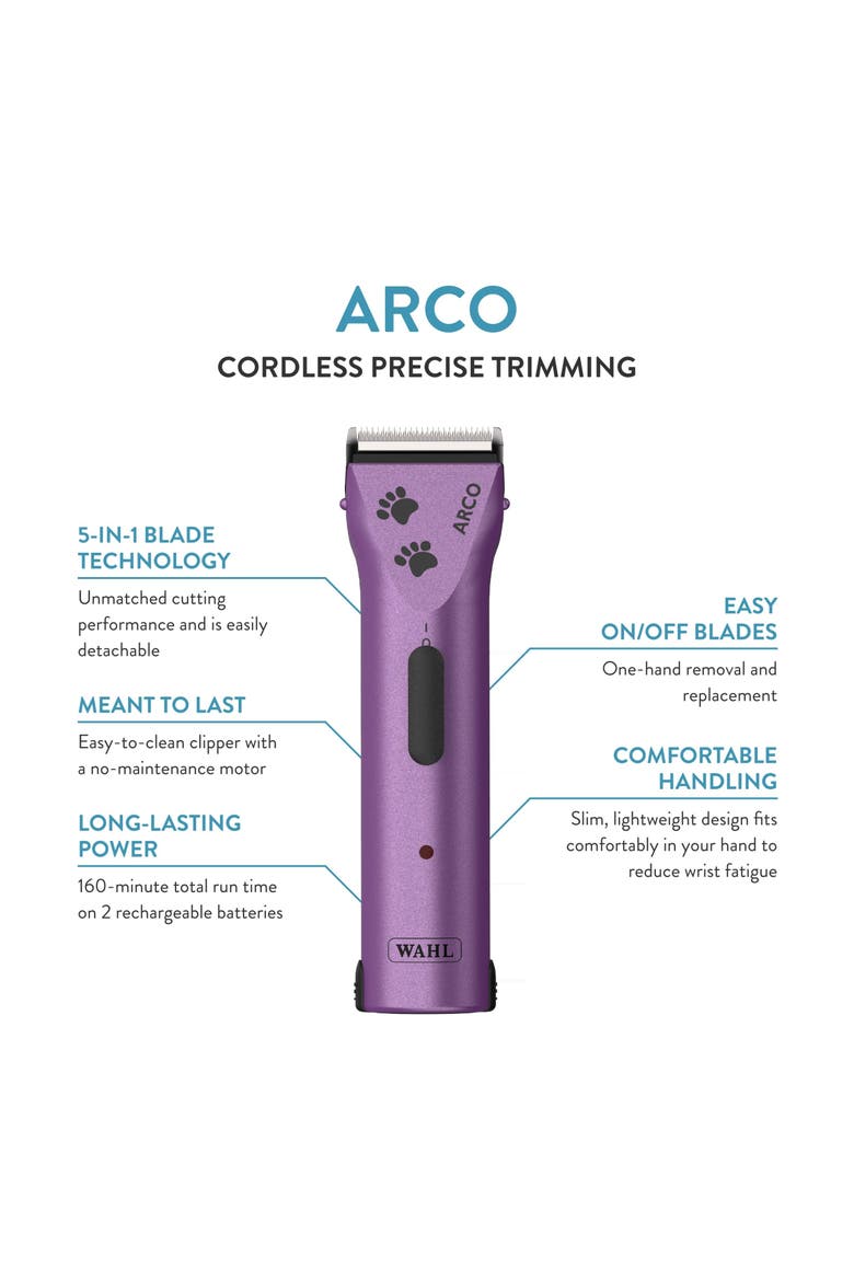 Arco Pet, Dog, Cat, and Horse Cordless Clipper, Alternate, color, Purple