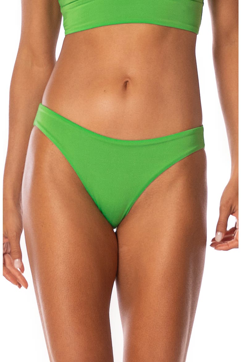 Emerald Brocade Sublimity Bikini Bottoms, Main, color, GREEN