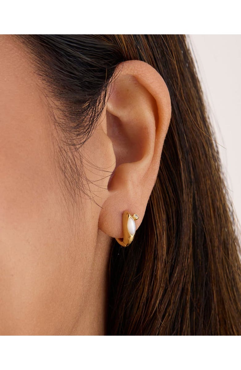 Sara Patino Iris Reversible Gold Huggie Hoops, Alternate, color, Gold