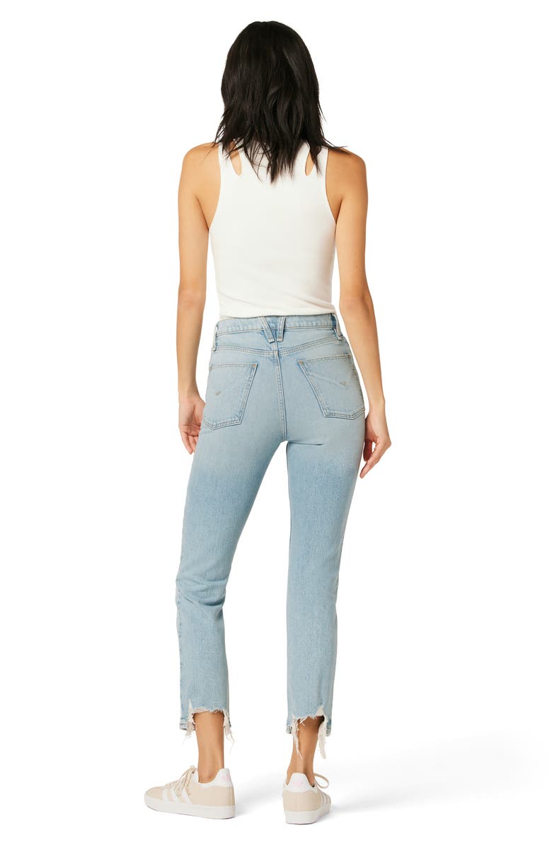 Hudson Jeans Harlow Ultrahigh Waist Fray Hem Ankle Cigarette Jeans, Alternate, color, 