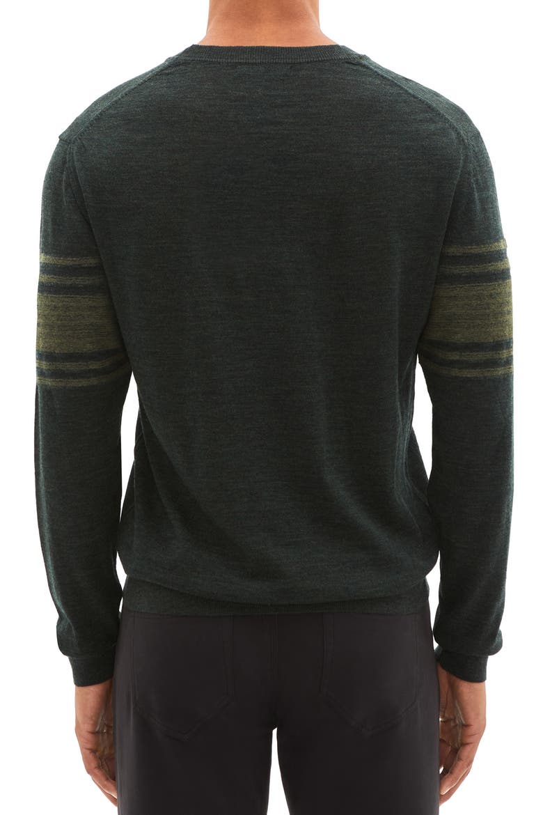Swanson Engineered Stripe Wool Sweater, Alternate, color, OLIVE