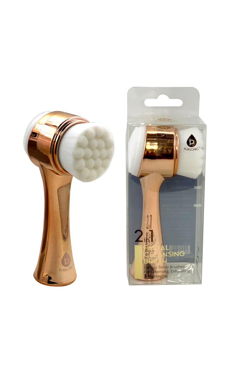 PURSONIC Dual Sided Facial Cleansing Brush, Alternate, color, Rose Gold