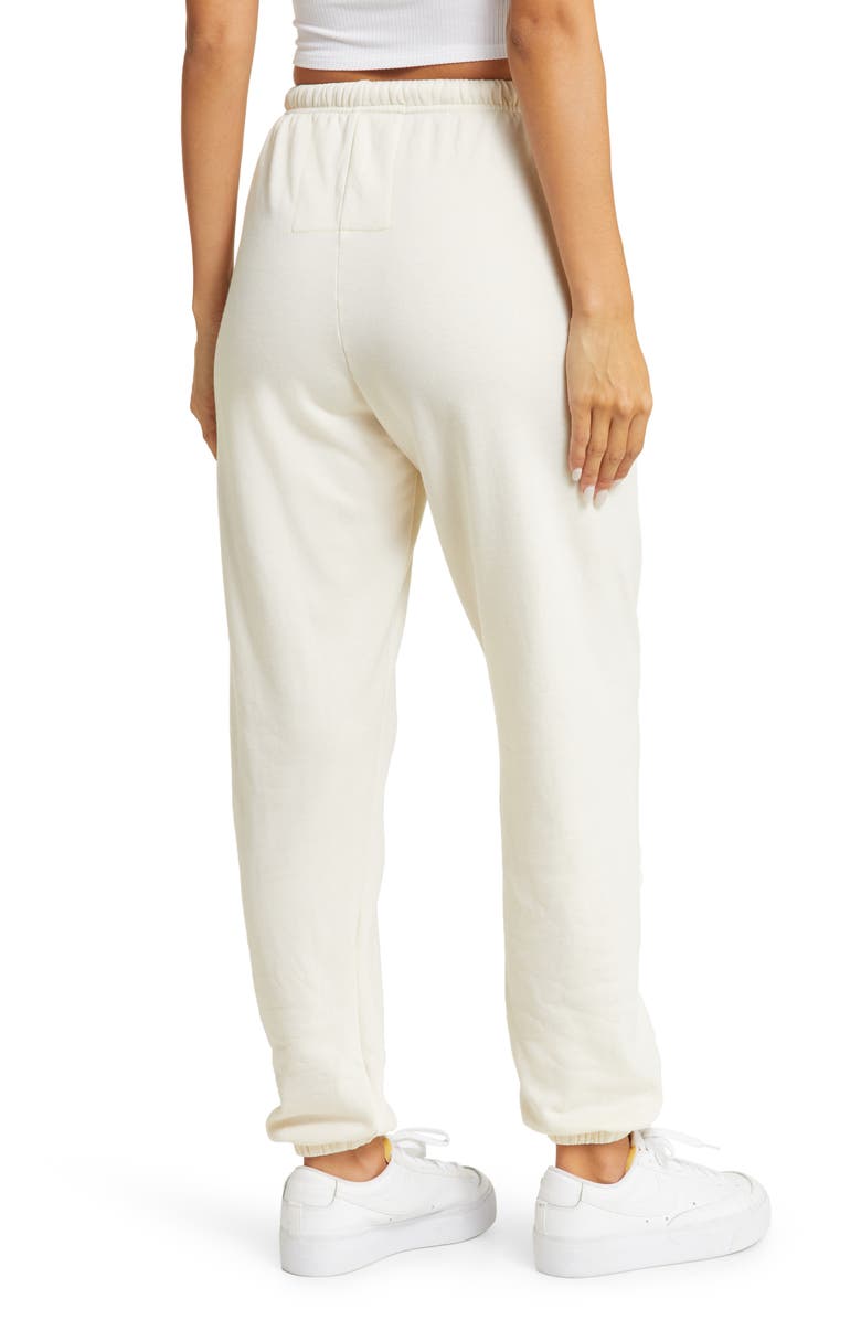 Aviator Nation Bolt Heart Cotton Blend Joggers, Alternate, color, Vintage White