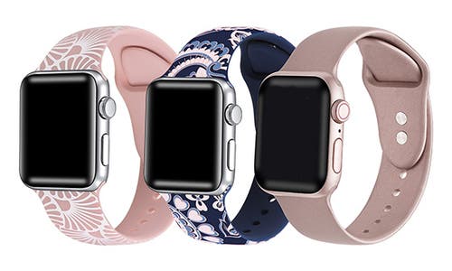 The Posh Tech Assorted 3-pack Silicone Apple Watch® Watchbands In Assorted