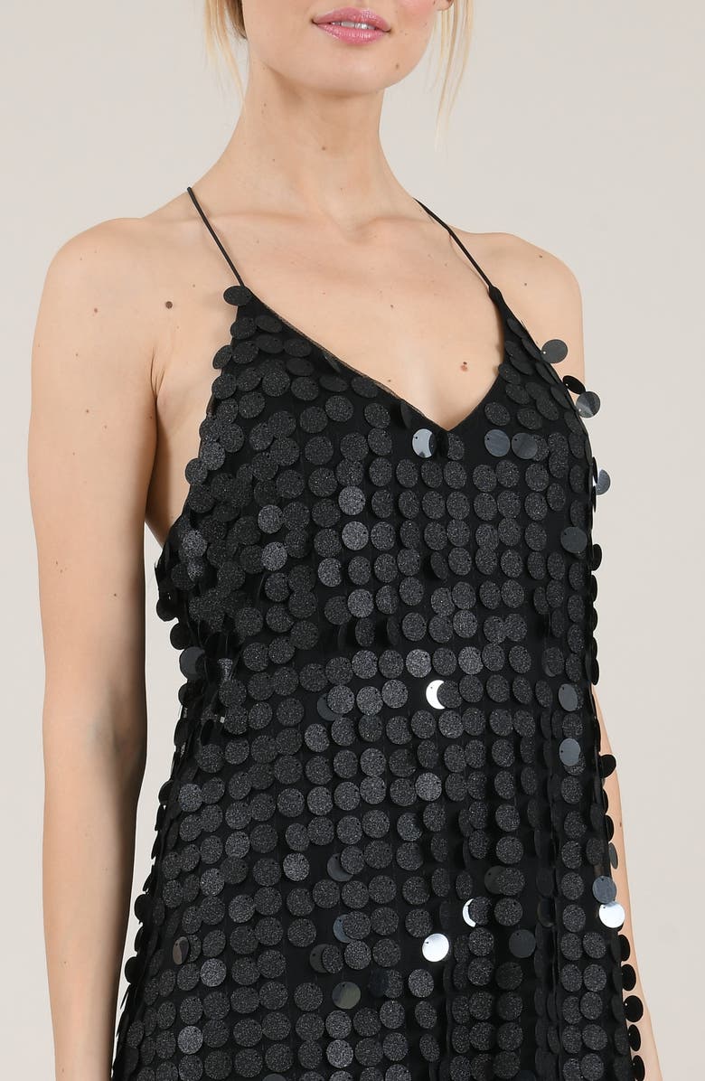Molly Bracken Strappy Sequin Minidress, Alternate, color, 
