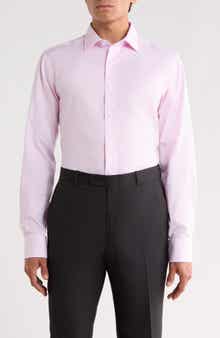 Trim Fit Textured Cotton Shirt