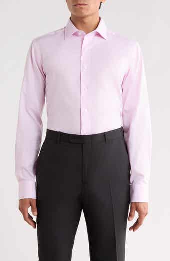 Trim Fit Textured Cotton Shirt