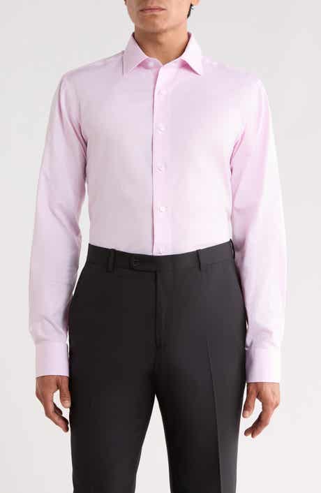 Trim Fit Textured Cotton Shirt