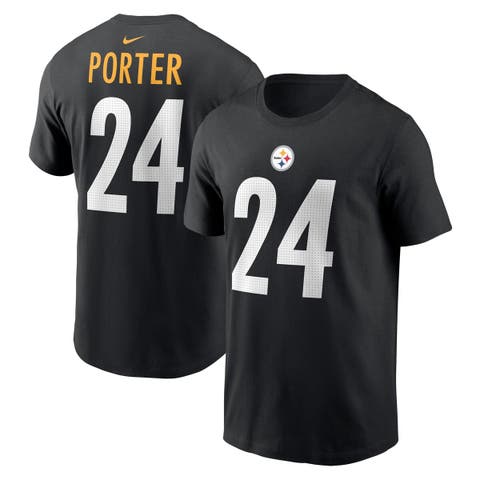 Men's Nike Joey Porter Jr. Black Pittsburgh Steelers 2023 NFL Draft Player Name & Number T-Shirt