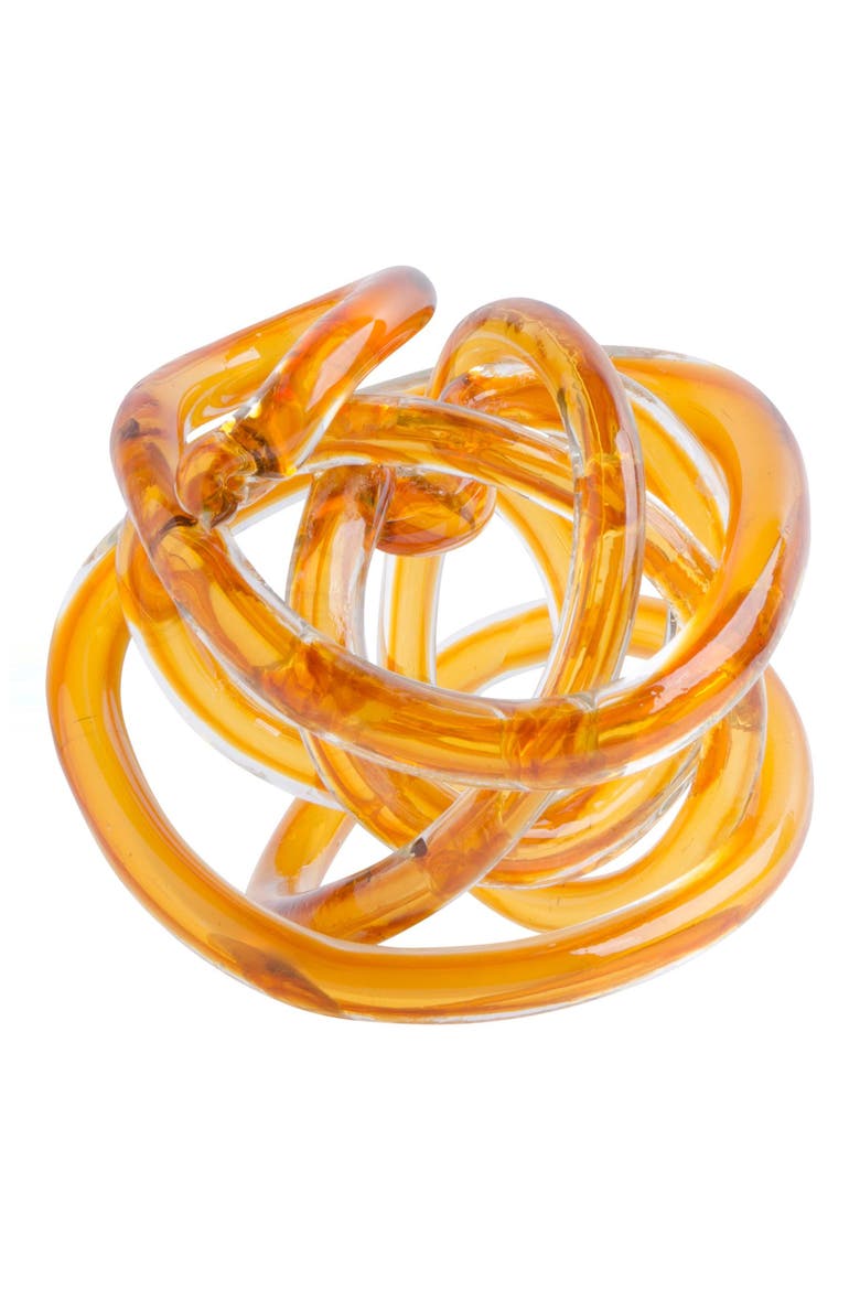 5-D Amber Dot Glass Knot Art, Main, color, MULTI