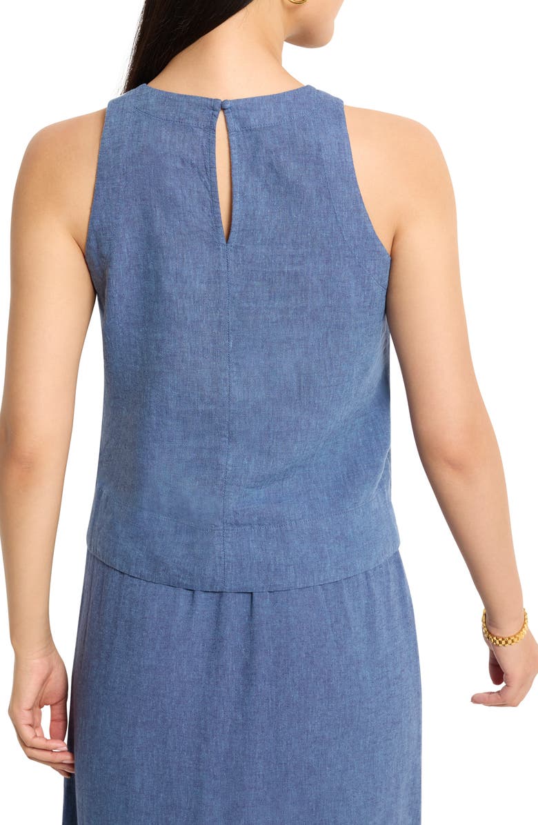 NIC+ZOE Rumba Linen Blend Tank, Alternate, color, Blue Mix