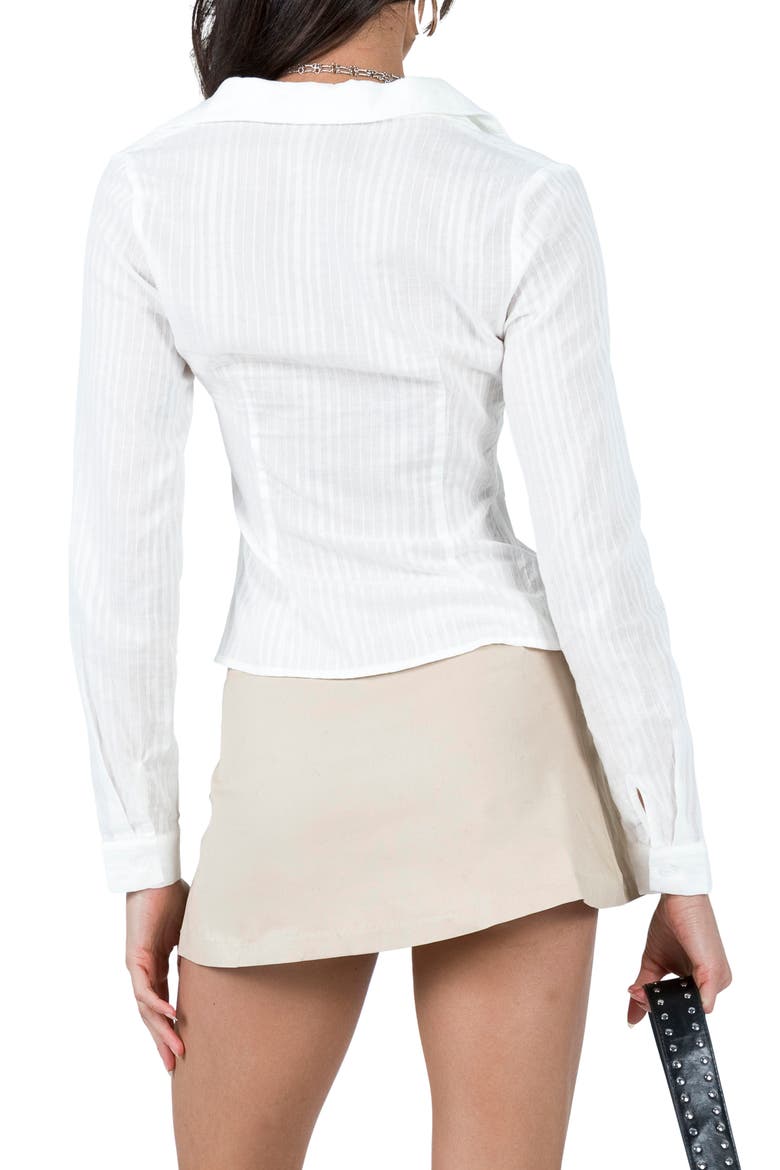 Fogler Cotton Button-Up Shirt, Alternate, color, WHITE