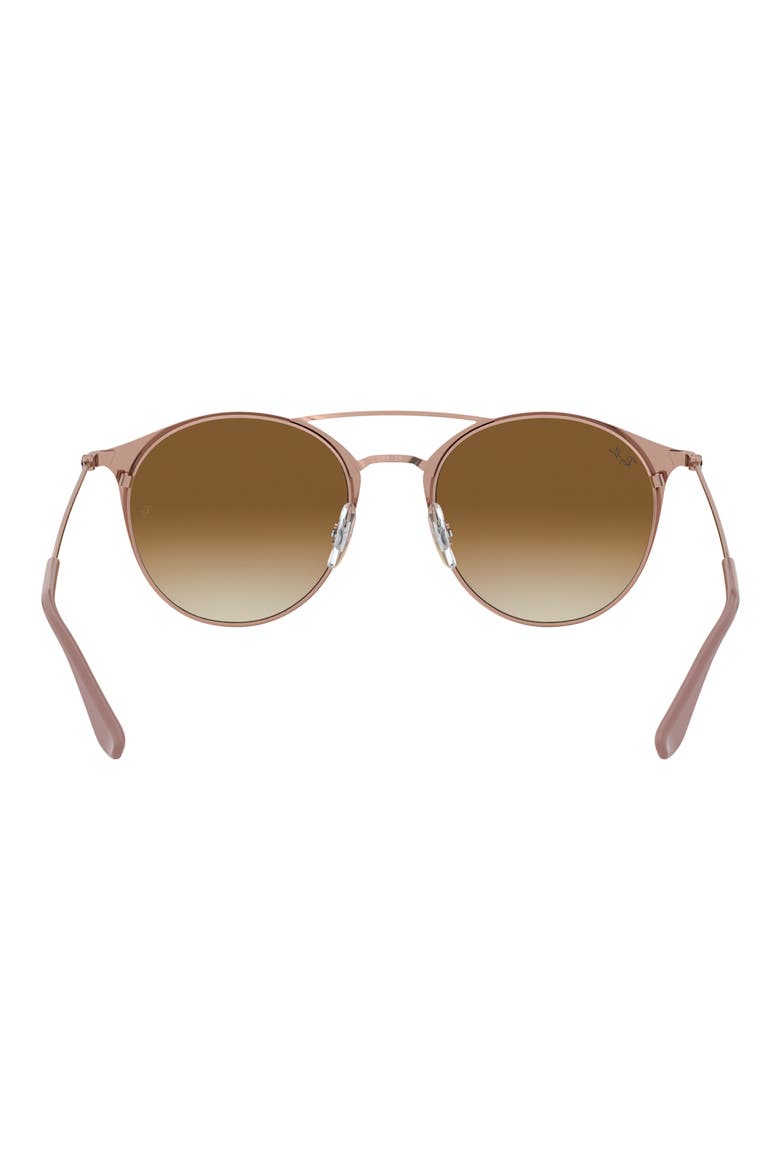 49mm Gradient Round Sunglasses, Alternate, color, COPPER