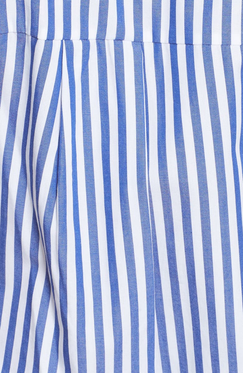 Veronica Beard Ruched Stripe Shirtdress, Alternate, color,