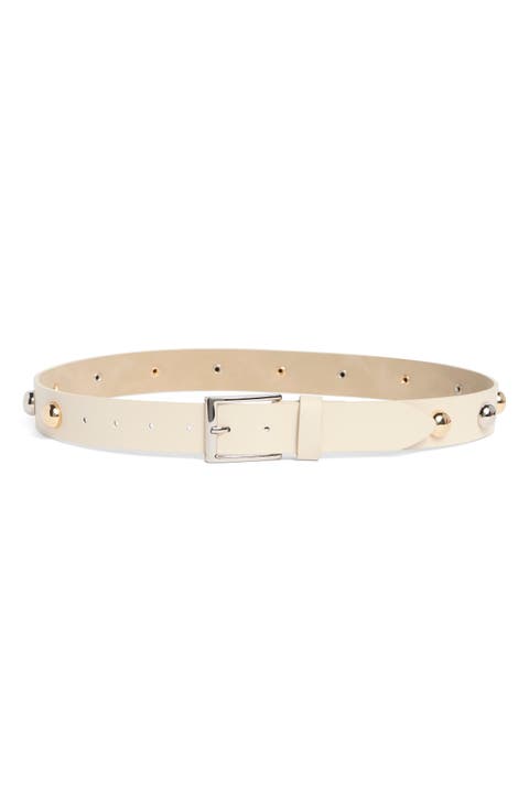 Studded Faux Leather Belt