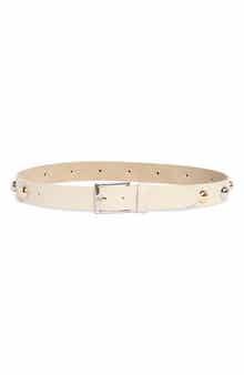 Studded Faux Leather Belt