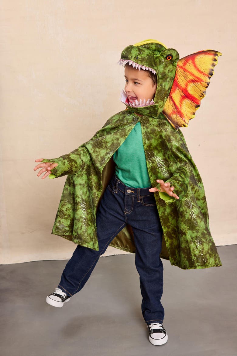 Dinosaur Cape for Kids, Alternate, color, Green