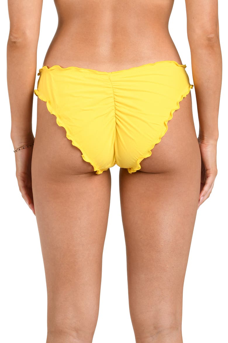Merrow Hipster Bikini Bottoms, Alternate, color, DANDELION