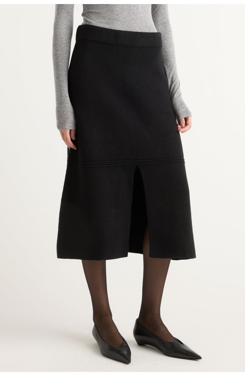 Modern Citizen Lora Organic Cotton-Wool Skirt, Alternate, color, Black