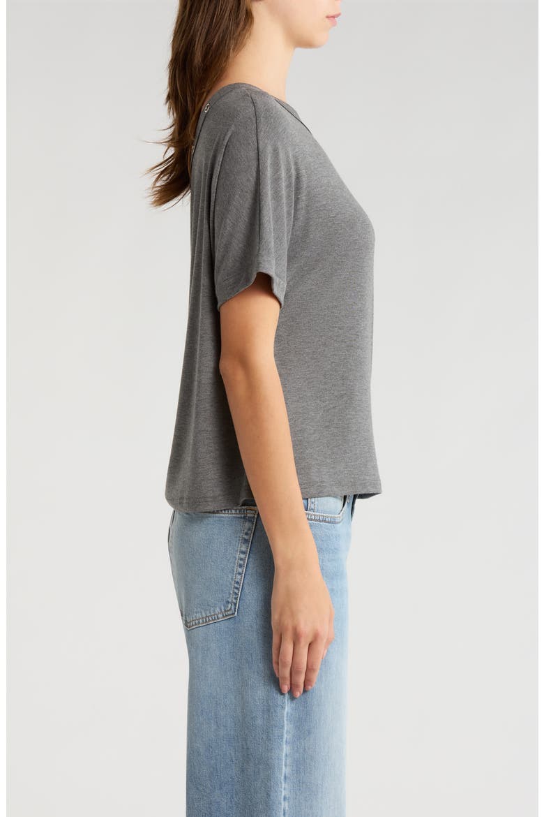 Moxie Grommet Detail One-Shoulder Top, Alternate, color, GRAY