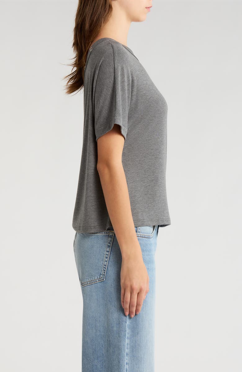 PacSun Moxie Grommet Detail One-Shoulder Top, Alternate, color, Gray