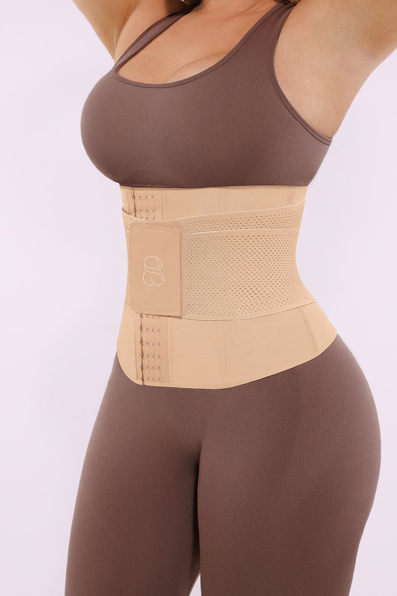 NeoSweat AirSlim Convertible 2-in-1 Latex Waist Trainer, Alternate, color, Beige