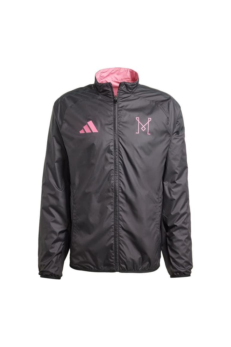 Men's adidas Pink/Black Inter Miami CF 2025 Anthem Reversible Full-Zip Jacket, Alternate, color, Pink