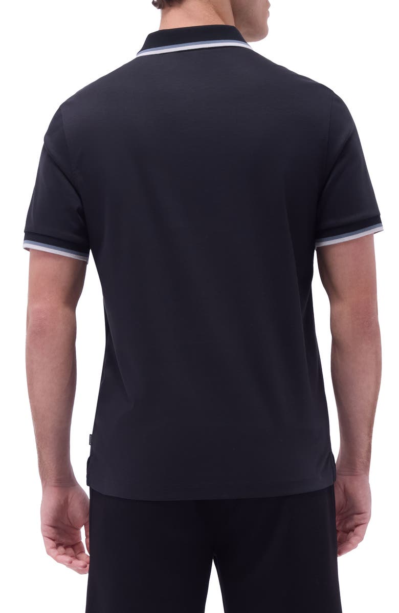 Bugatchi Tipped Quarter Zip Polo, Alternate, color, 