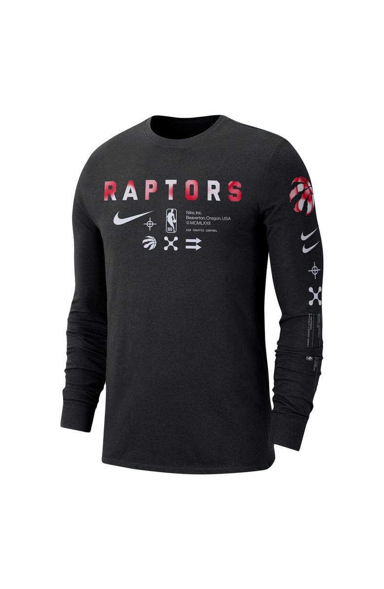 Nike Men's Nike Black Toronto Raptors Essential Air Traffic Control Long Sleeve T-Shirt, Alternate, color, 