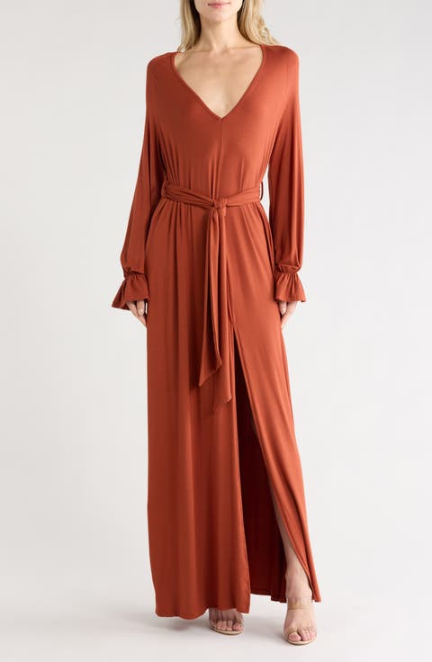 Oversize Bell Sleeve Maxi Dress