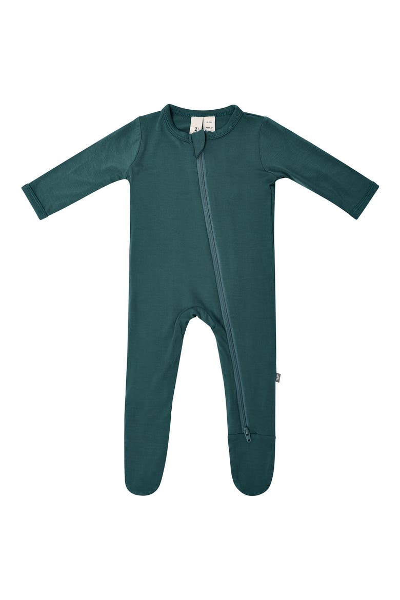Zip-Up Footie, Main, color, EMERALD