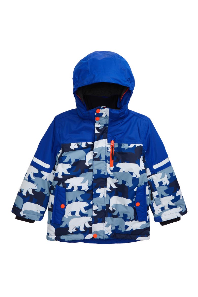 Polar Bear Waterproof Hooded Jacket, Main, color, COLLEGE BLUE