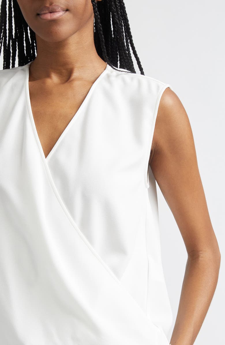 Emporio Armani Faux Wrap Shell, Alternate, color, White