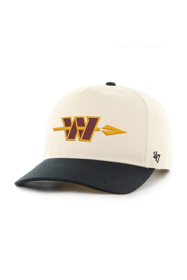 Men's '47 Natural/Black Washington Commanders Hitch Adjustable Hat, Main, color, Natural