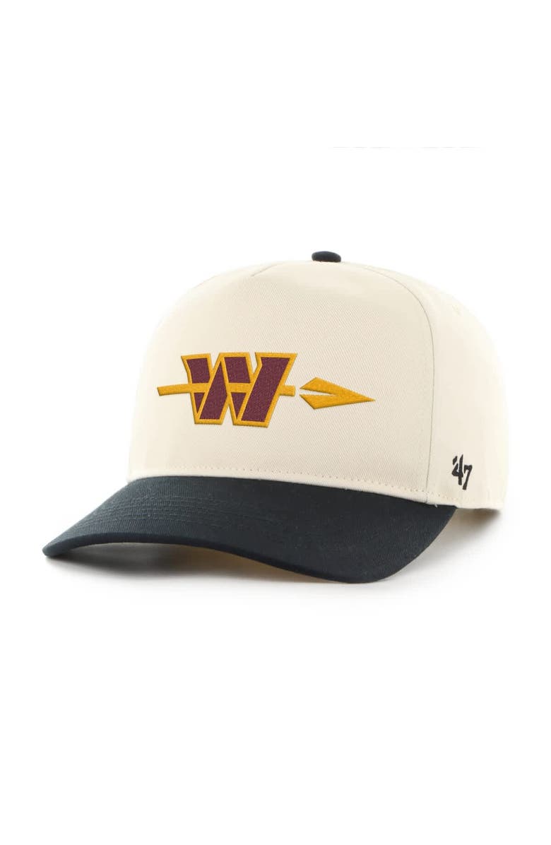 '47 Men's '47 Natural/Black Washington Commanders Hitch Adjustable Hat, Main, color, Natural