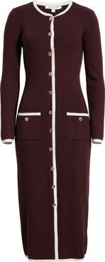 ZOE AND CLAIRE Long Sleeve Knit Midi Dress